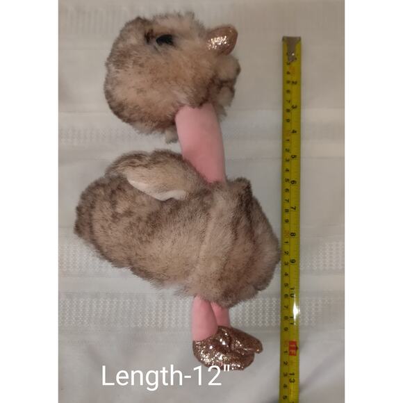 Ty Ostrich Plush Stuffed Animal Henna RETIRED Bird 12" Google Eyes Furry - Picture 11 of 13